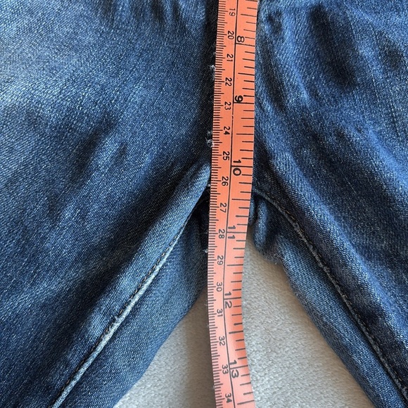 FRAME DENIM Distressed Dark Wash High Rise Straight Jean - Picture 12 of 13